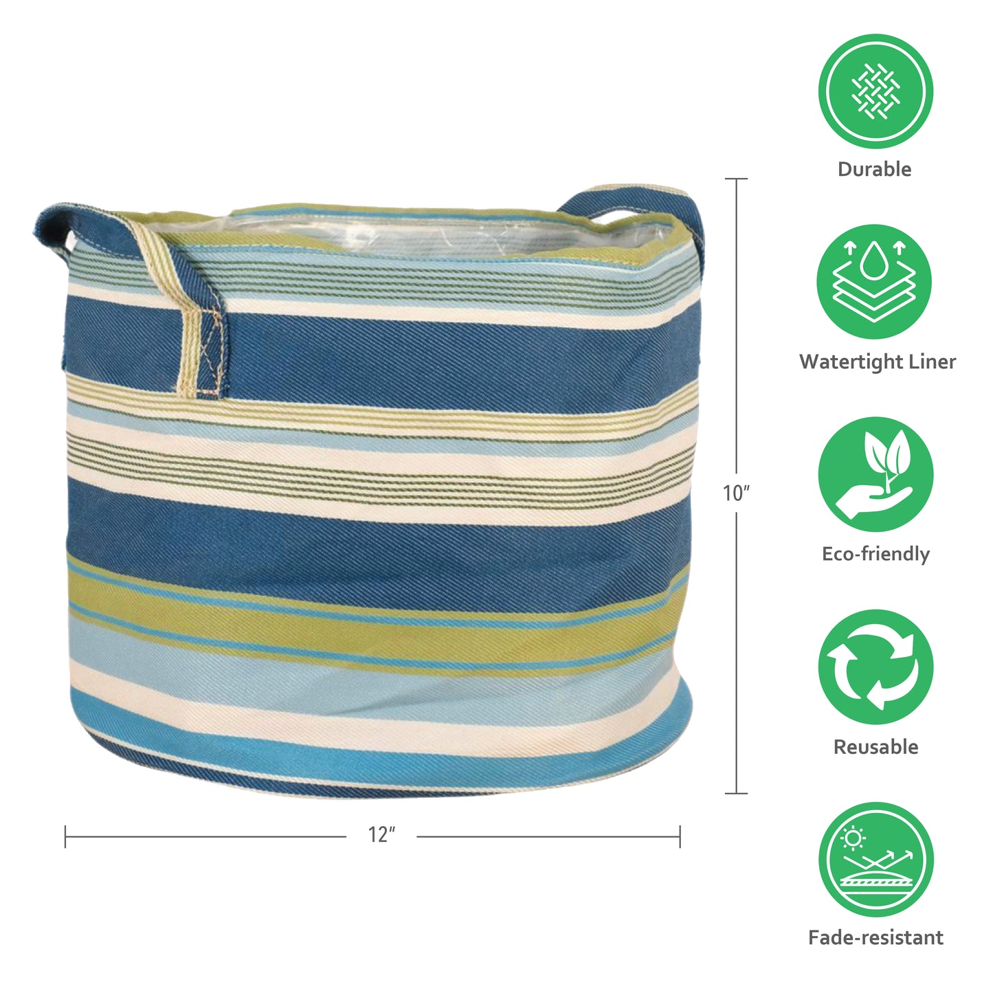 Multi-Color Fabric Planter with Liner