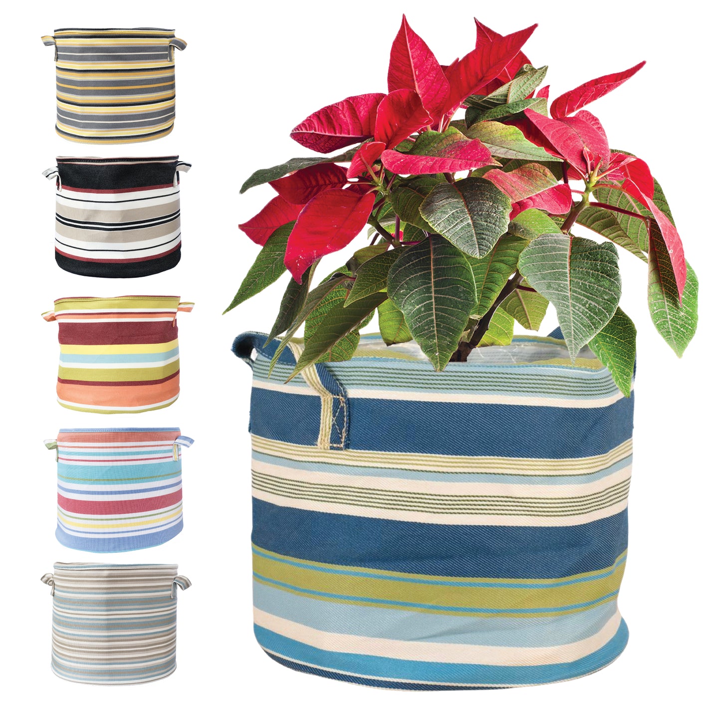 Multi-Color Fabric Planter with Liner