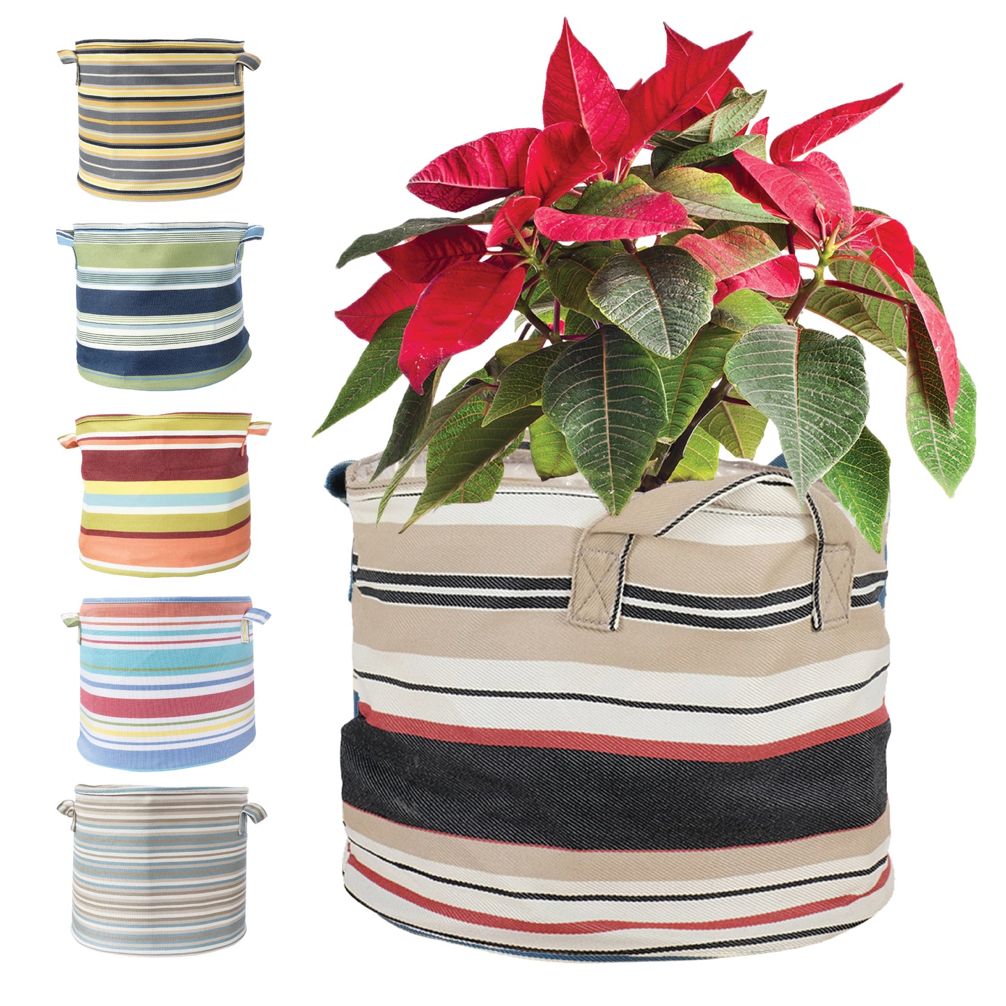 Multi-Color Fabric Planter with Liner