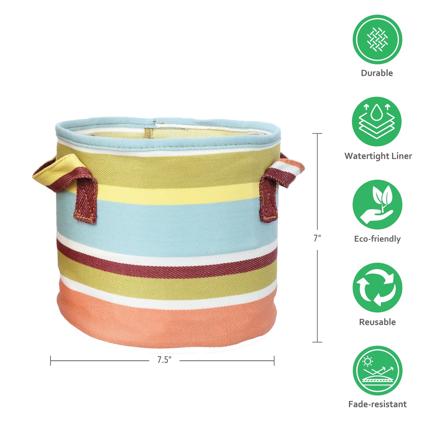 Multi-Color Fabric Planter with Liner