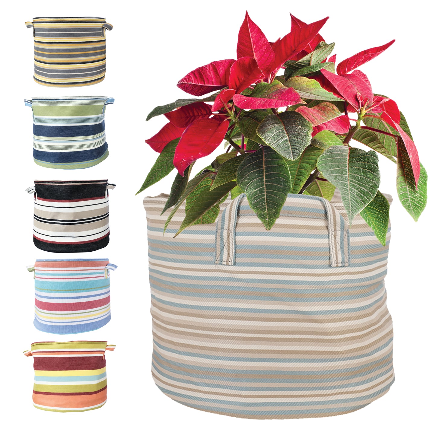 Multi-Color Fabric Planter with Liner