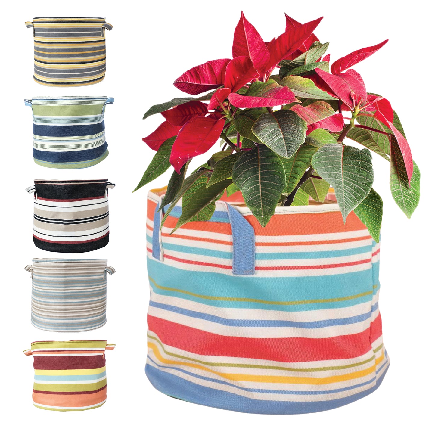 Multi-Color Fabric Planter with Liner