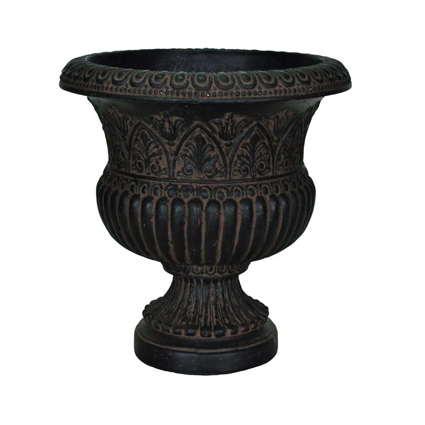 18in H. Cast Stone Low Urn