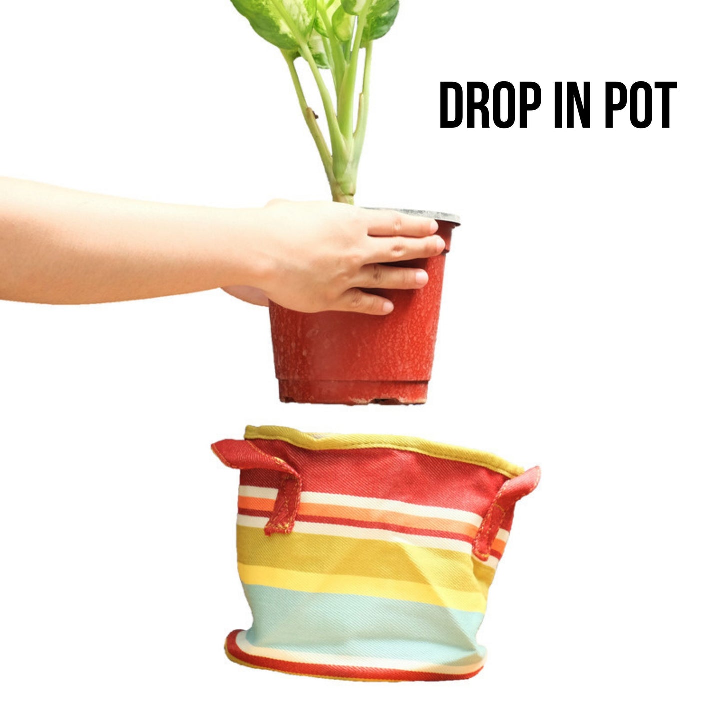 Multi-Color Fabric Planter with Liner