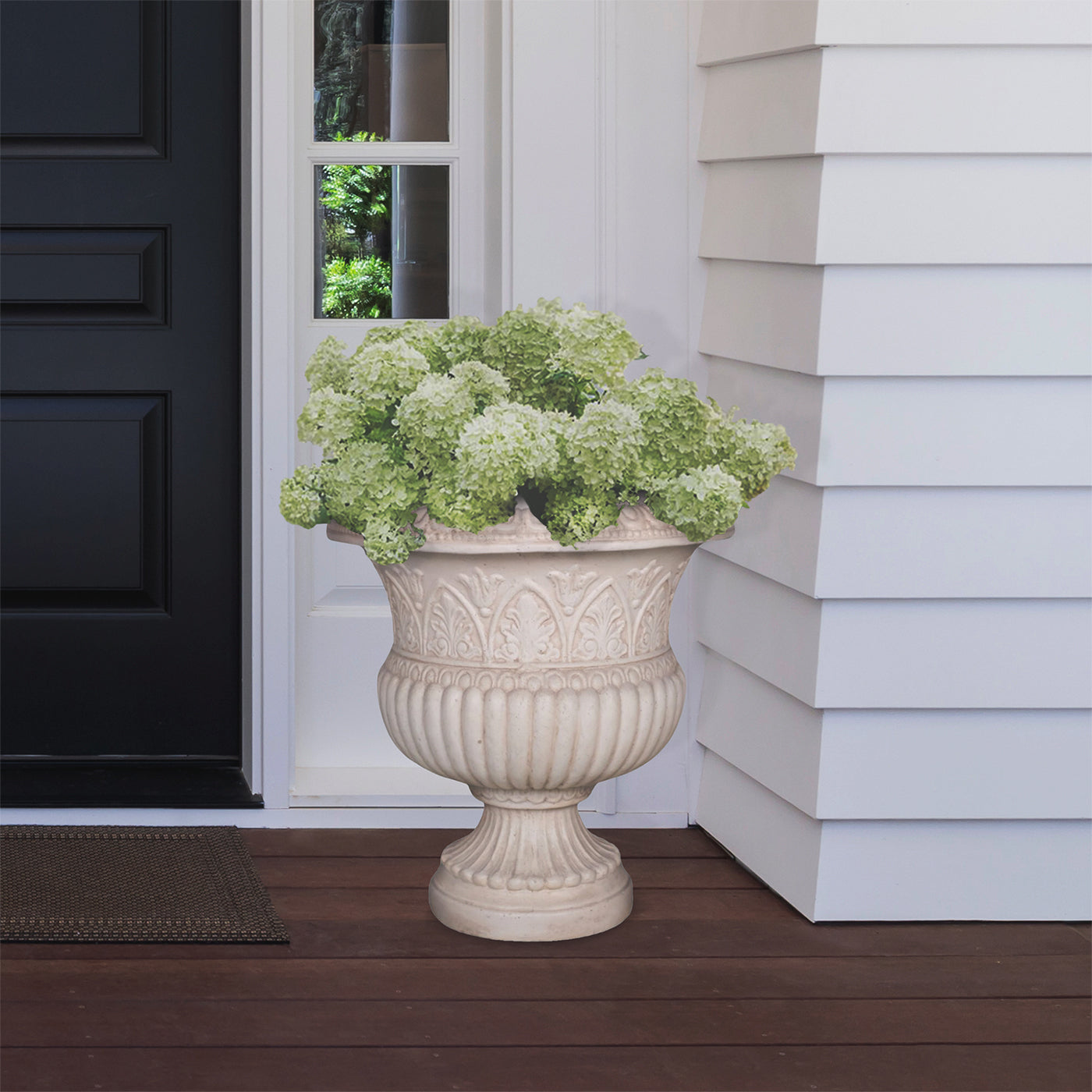 18in H. Cast Stone Low Urn