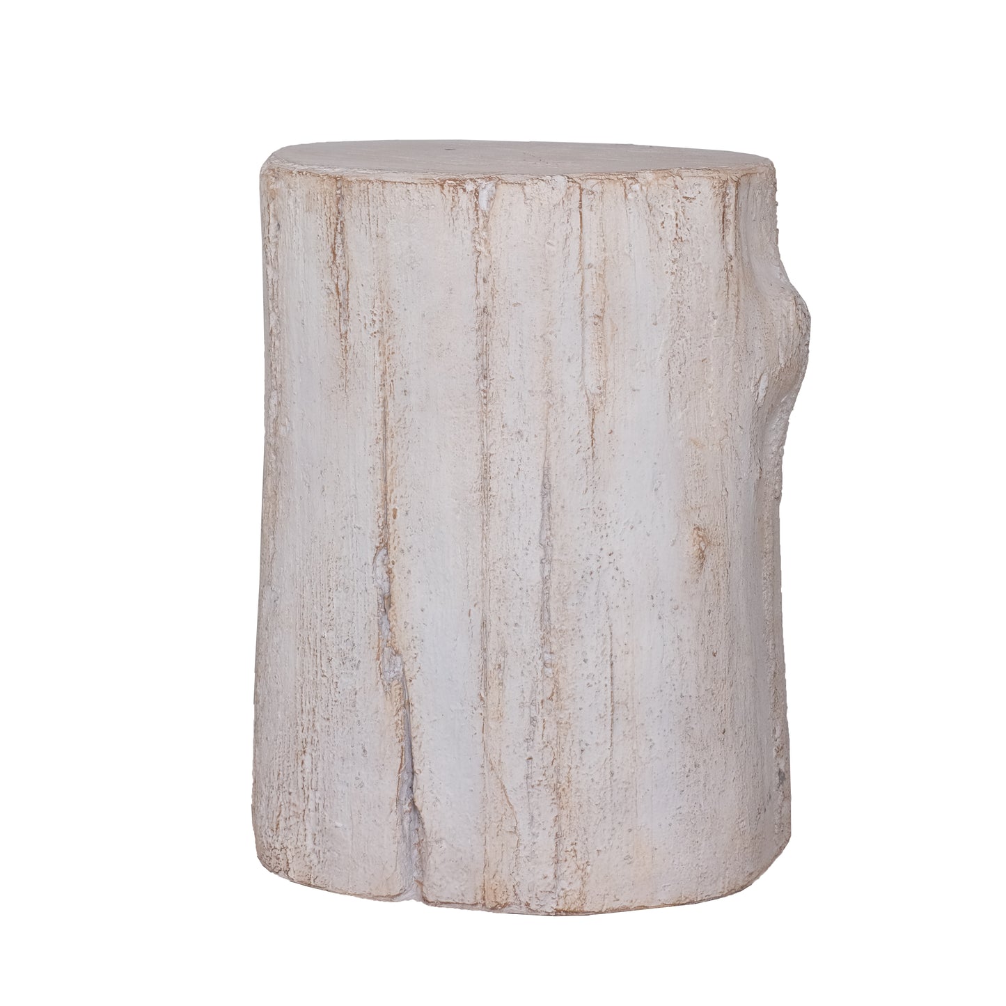 14.75in dia x 18in H Composite Faux Wood Stump Garden Stool