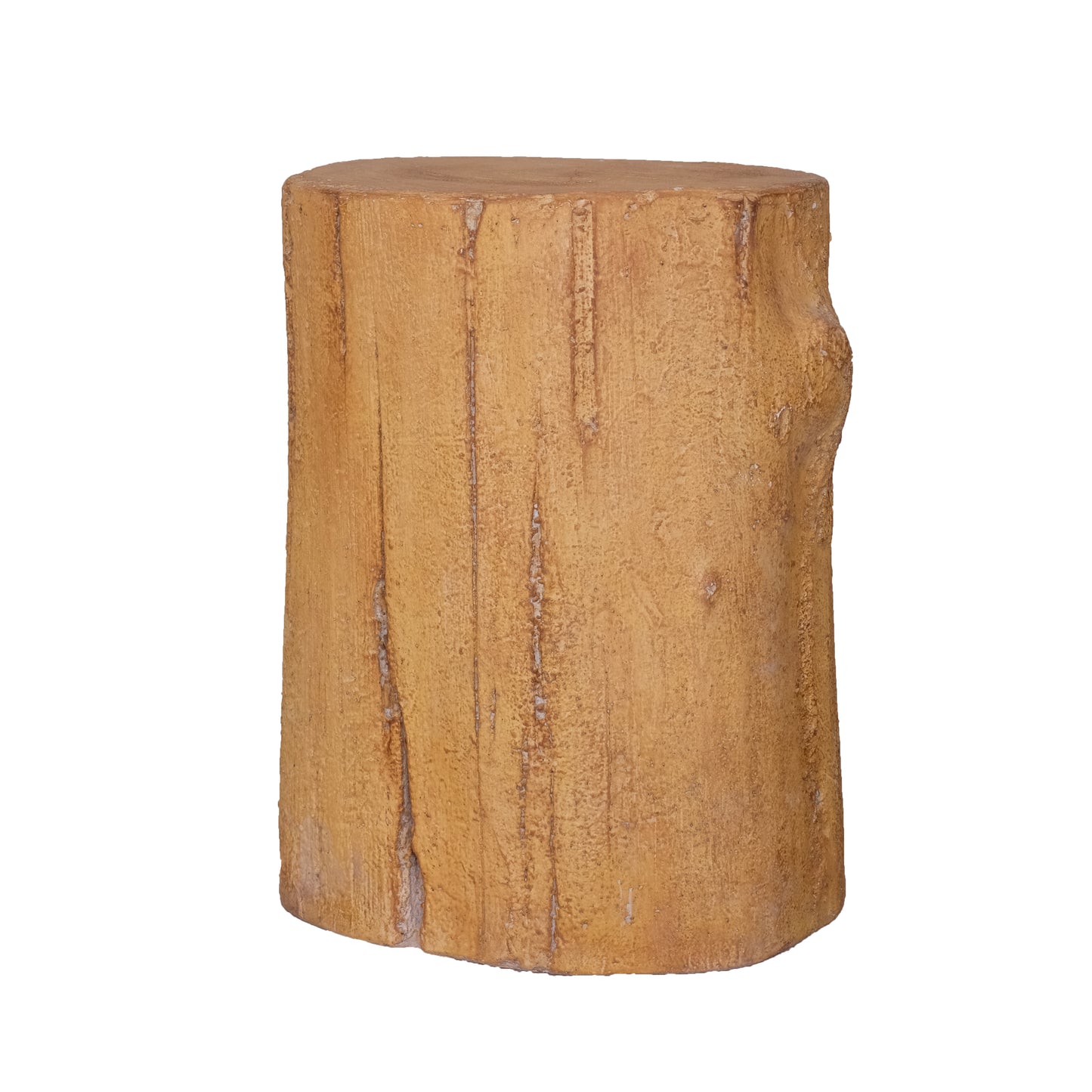 14.75in dia x 18in H Composite Faux Wood Stump Garden Stool