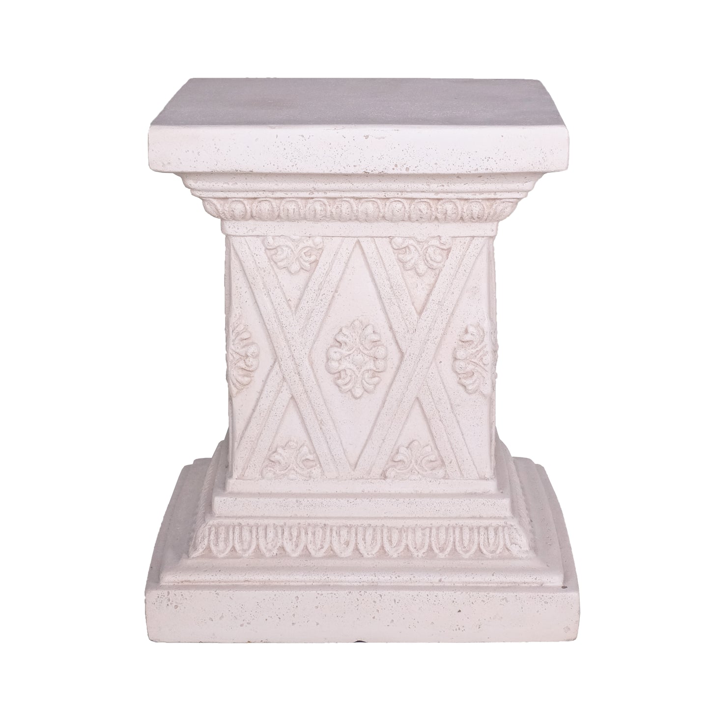 18 in. H Aged Charcoal Cast Stone Fiberglass Pedestal