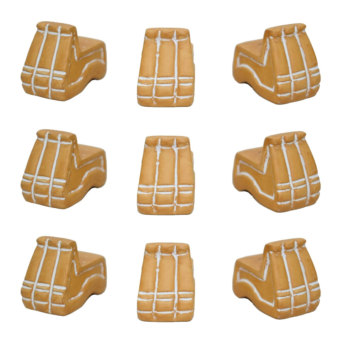 Elevate Your Garden's Aesthetic with Our Composite Pot Feet – White Wash Terra Cotta (3 Sets of 3)