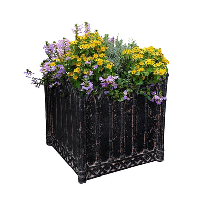 16 in Sq. Cast Stone Column Planter