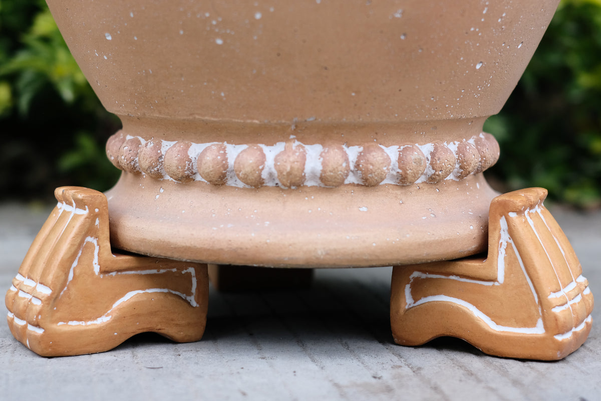 Elevate Your Garden's Aesthetic with Our Composite Pot Feet – White Wash Terra Cotta (3 Sets of 3)