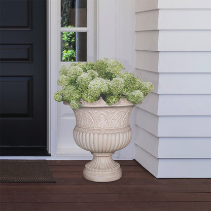18in H. Cast Stone Low Urn
