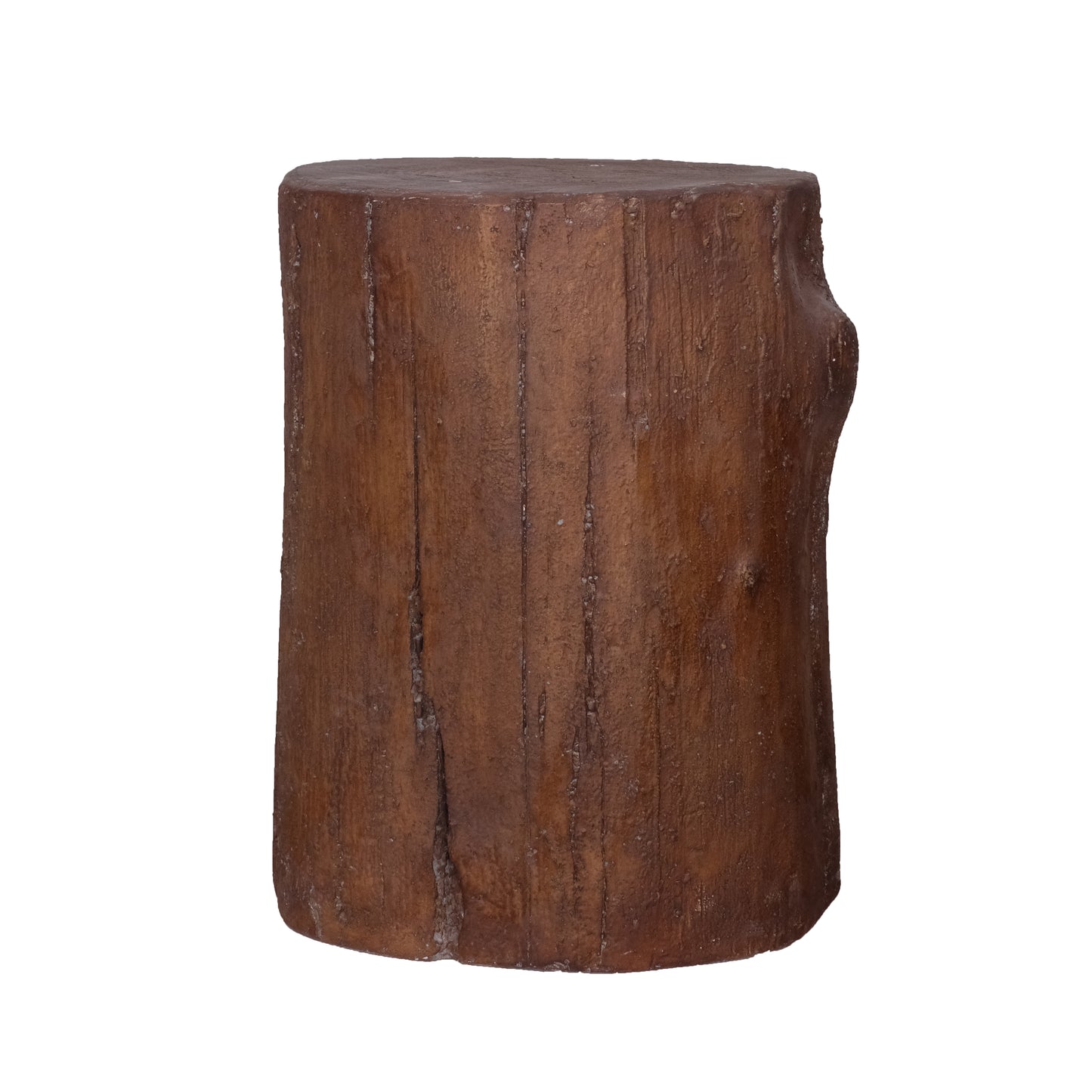 14.75in dia x 18in H Composite Faux Wood Stump Garden Stool
