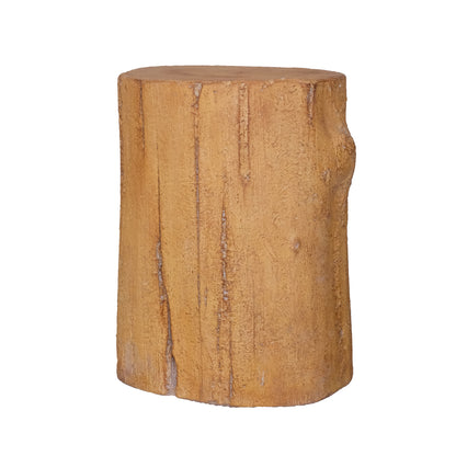 14.75in dia x 18in H Composite Faux Wood Stump Garden Stool