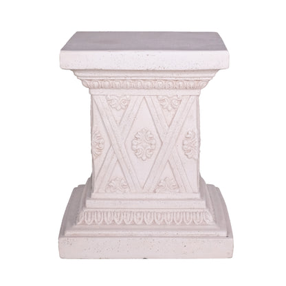 18 in. H Aged Charcoal Cast Stone Fiberglass Pedestal