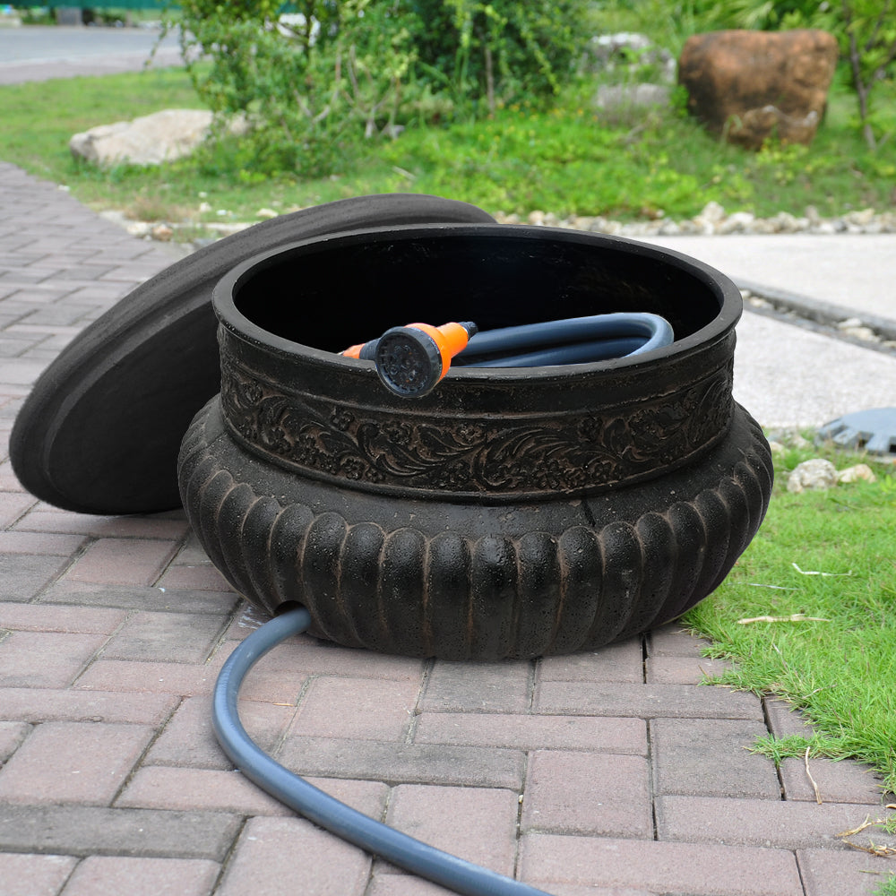 21.75 in. Dia Hose Pot in Aged Charcoal