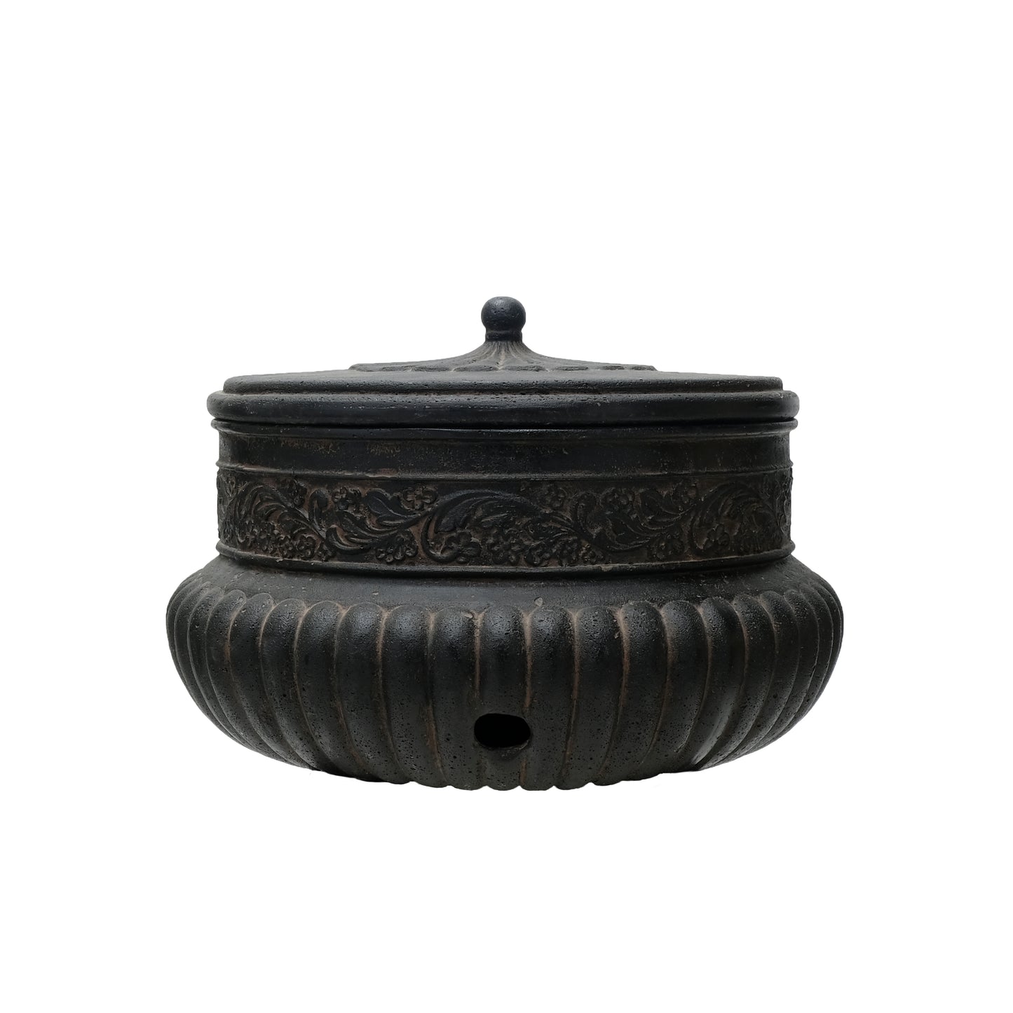 21.75 in. Dia Hose Pot in Aged Charcoal