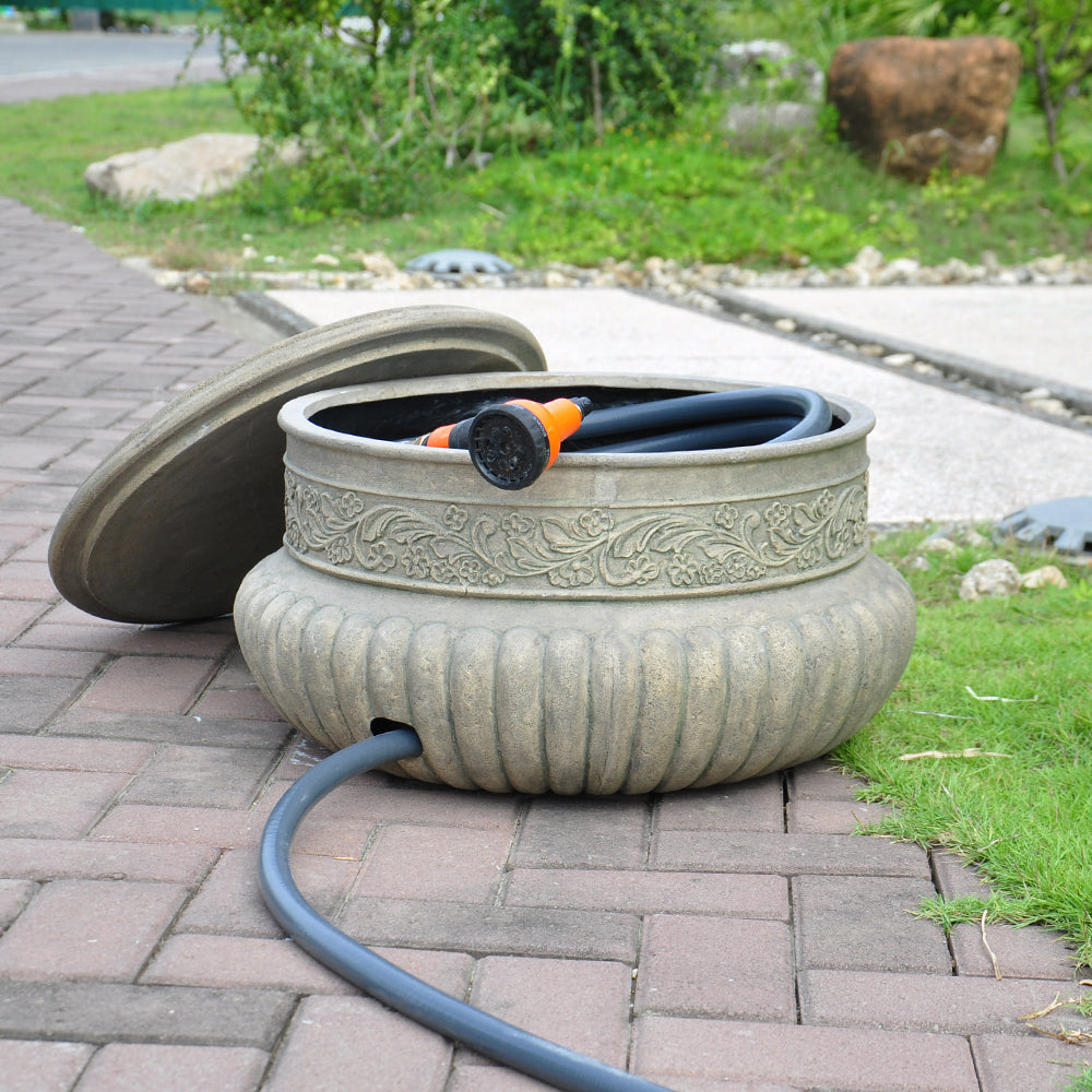 21.75 in. Dia Hose Pot in Aged Charcoal