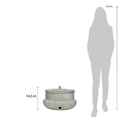21.75 in. Dia Hose Pot in Aged Charcoal