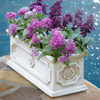 20 in. x 8 in. Cast Stone Window Box Planter